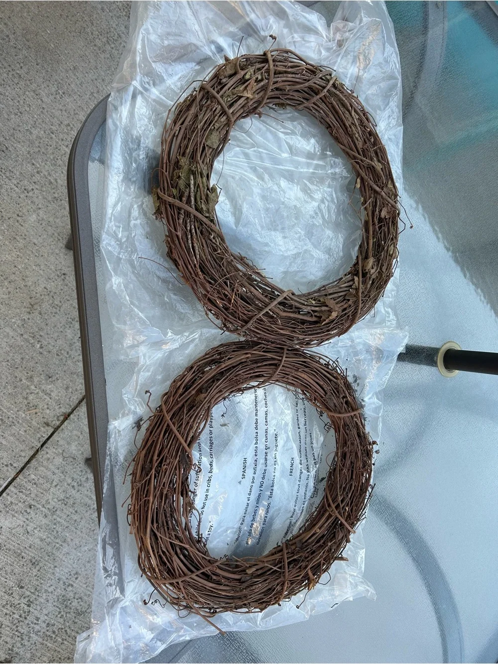 Natural Brown Grapevine Wreaths - Set of 2